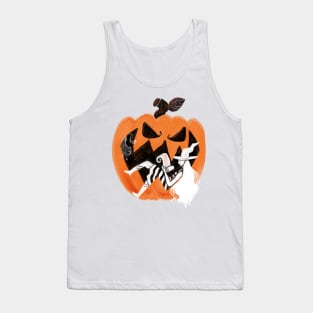 Pumpkin Witch relaxing with her cat Tank Top